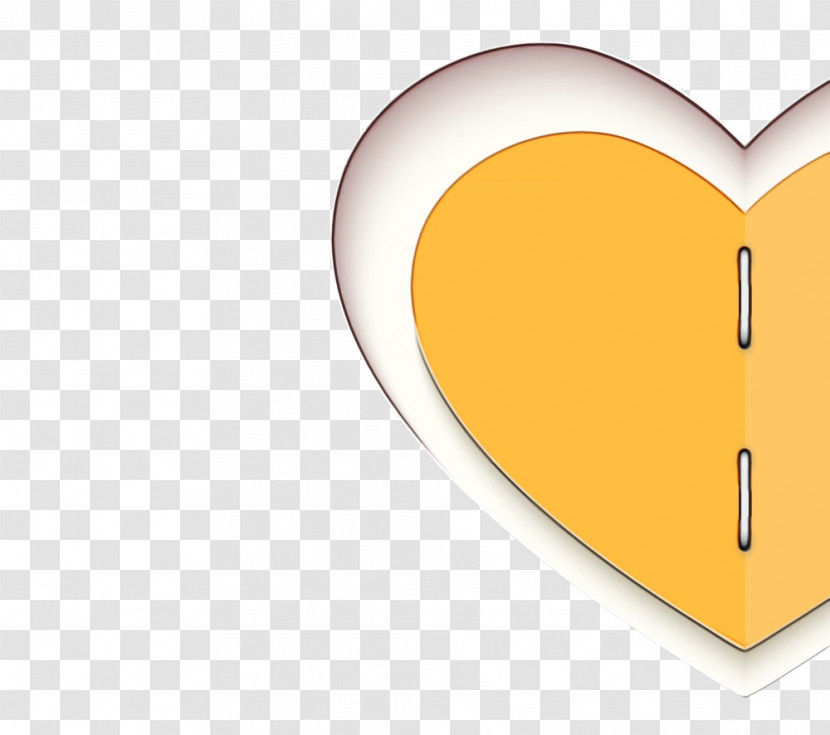 Yellow Heart Transparent PNG
