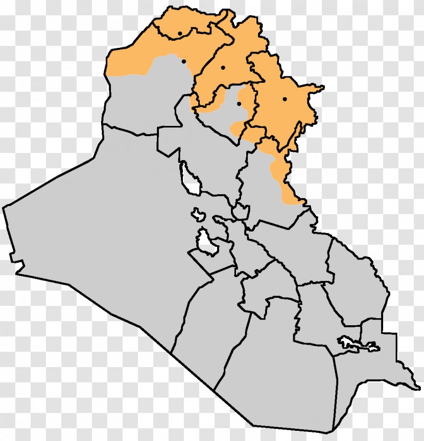 Diyala Governorate Karbala Sulaymaniyah Baghdad Governorates Of Iraq - Black And White Transparent PNG