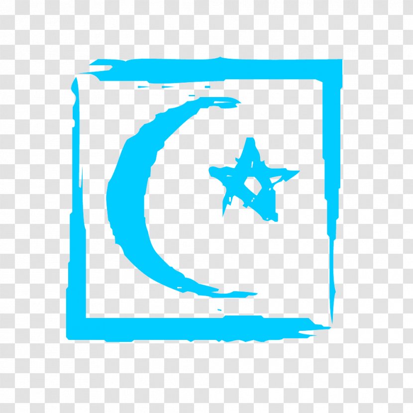 Moon Star Clipart . - Aqua - Symbol Transparent PNG