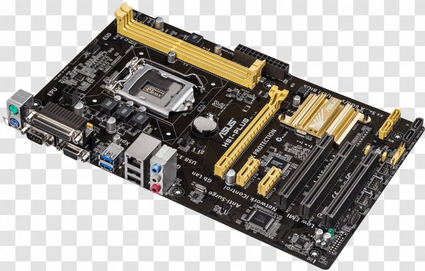 LGA 1150 Motherboard ATX DDR3 SDRAM PCI Express - Network Interface Controller - Power Socket Transparent PNG