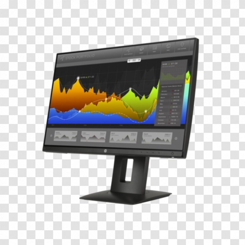 Computer Monitors Hewlett-Packard IPS Panel 1080p VGA Connector - Output Device - Monitor Transparent PNG