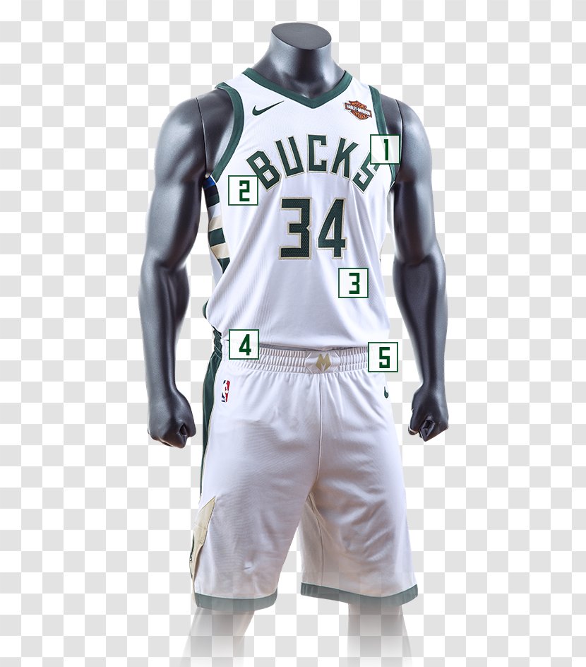 Jersey Milwaukee Bucks NBA Swingman Throwback Uniform - Nike - Celebration Shield Transparent PNG