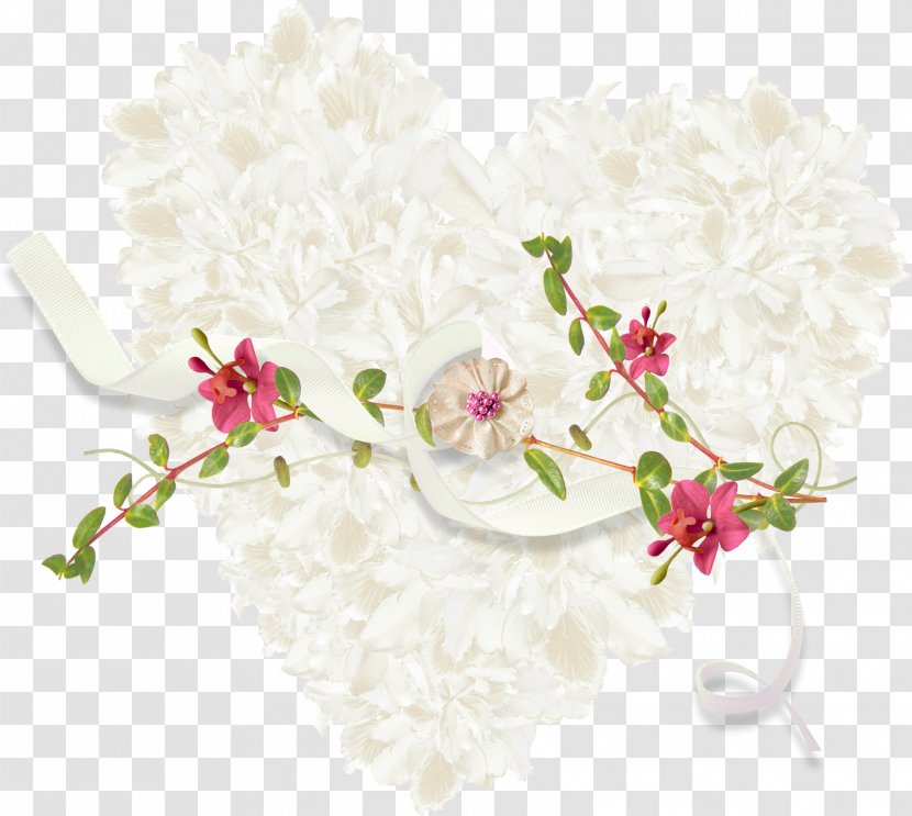 Flower Heart Clip Art - Floral Design - WEDDING FLOWERS Transparent PNG