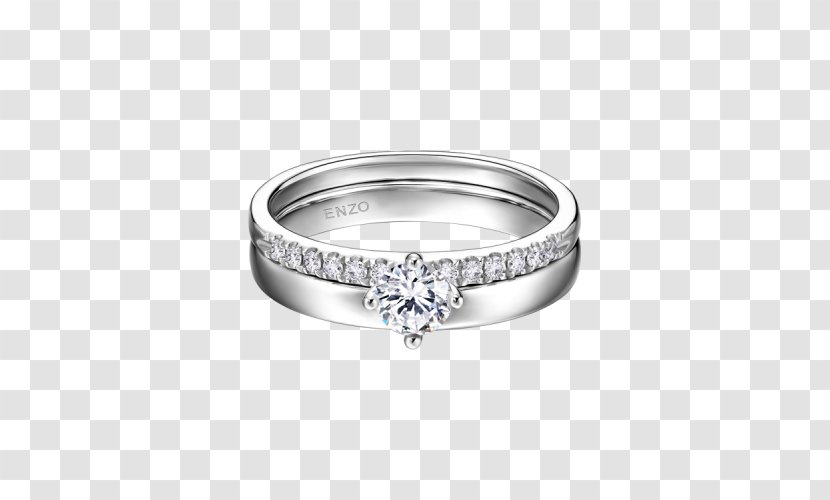 Ring Platinum Engagement Wedding - Marriage Proposal - Enzo Transparent PNG