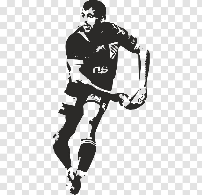 Silhouette Rugby Union Player Scrum - Athlete Transparent PNG