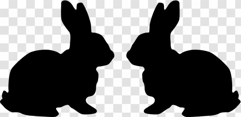 Easter Bunny Background - Blackandwhite - Gesture Transparent PNG