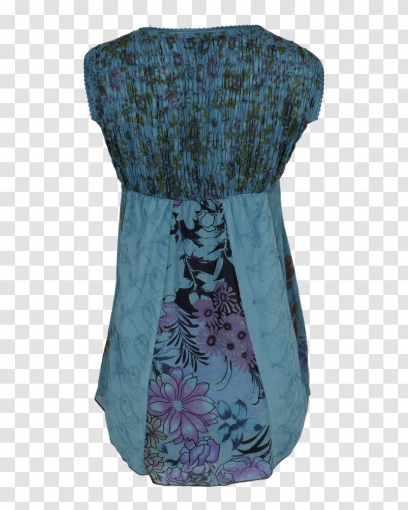 Blouse Dress Turquoise - Long Vest Knit Transparent PNG