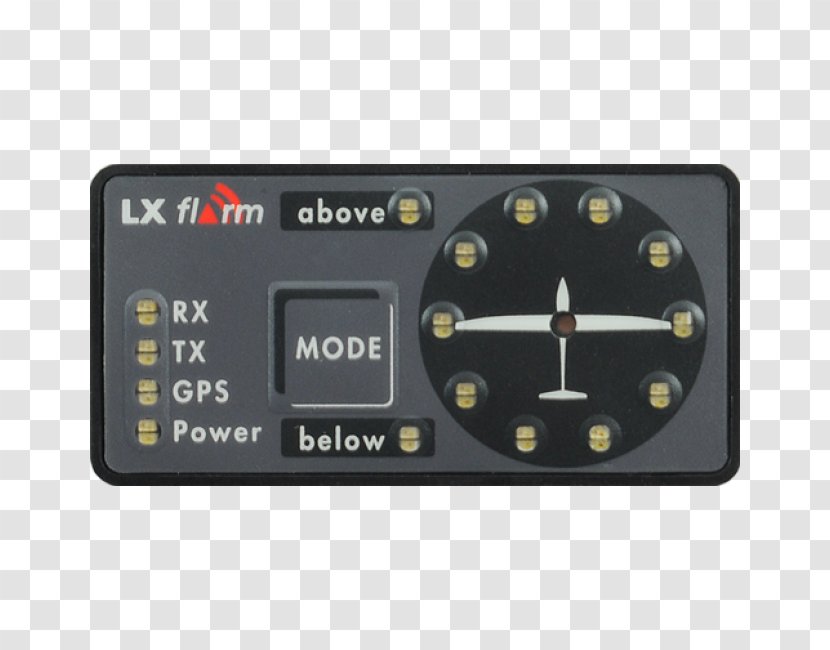 FLARM Avionics Variometer LED Display Device - Global Positioning System - Becker Transparent PNG