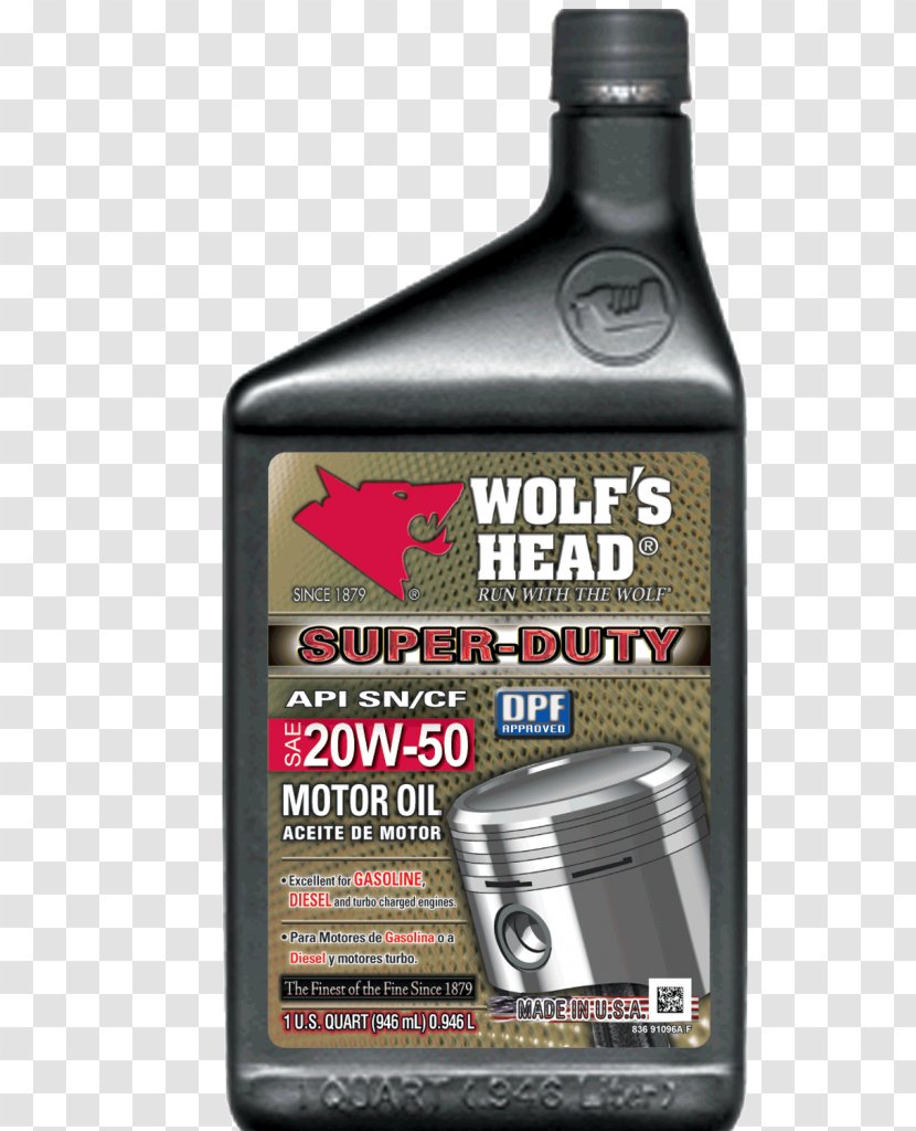 Motor Oil Car Wolf's Head Synthetic - Brand Transparent PNG