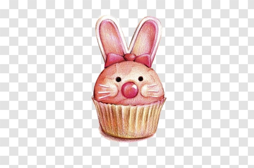 Easter Bunny Cupcake Muffin Rabbit - Creative Cake Transparent PNG
