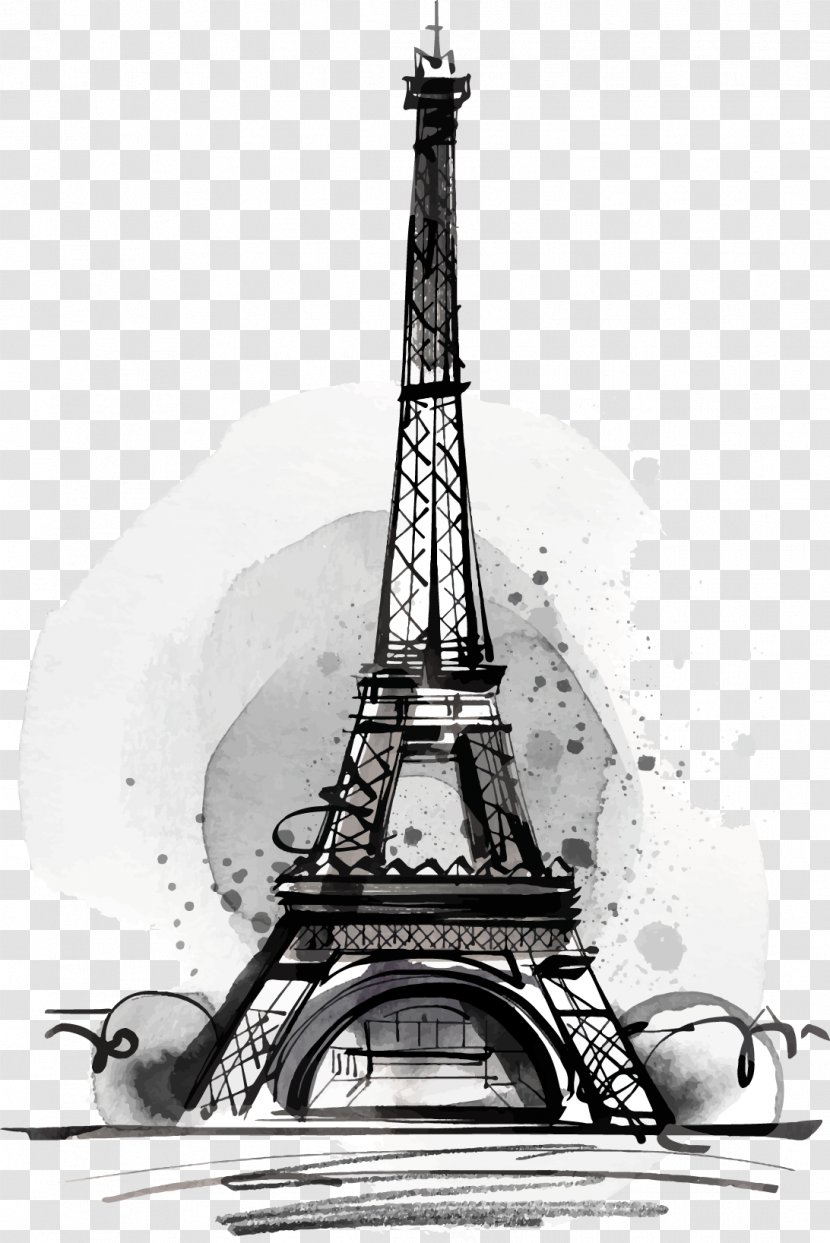 Eiffel Tower Drawing Illustration - Photography - Black Transparent PNG