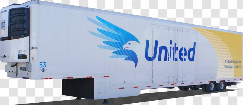 Mover Van Trailer Car Truck - United Lines Transparent PNG