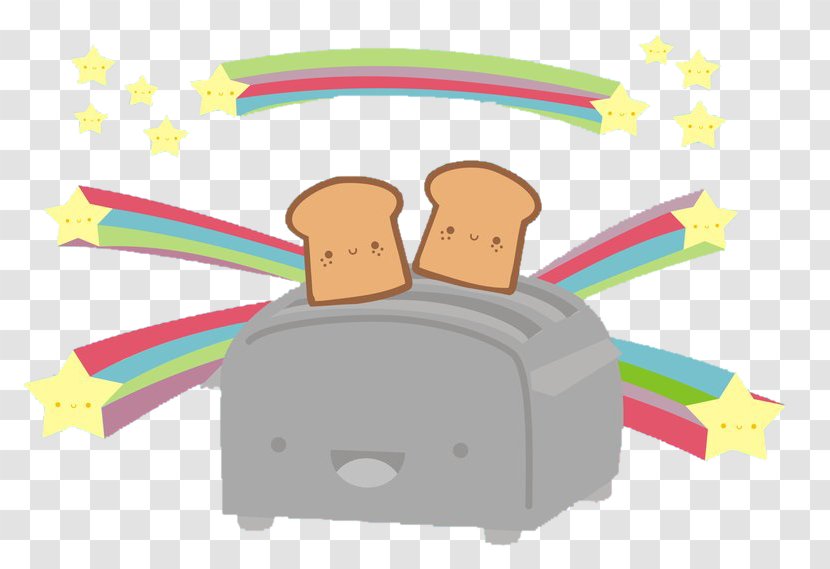 Toast Breakfast Tea Bread - Free And Rainbow Pull Material Transparent PNG