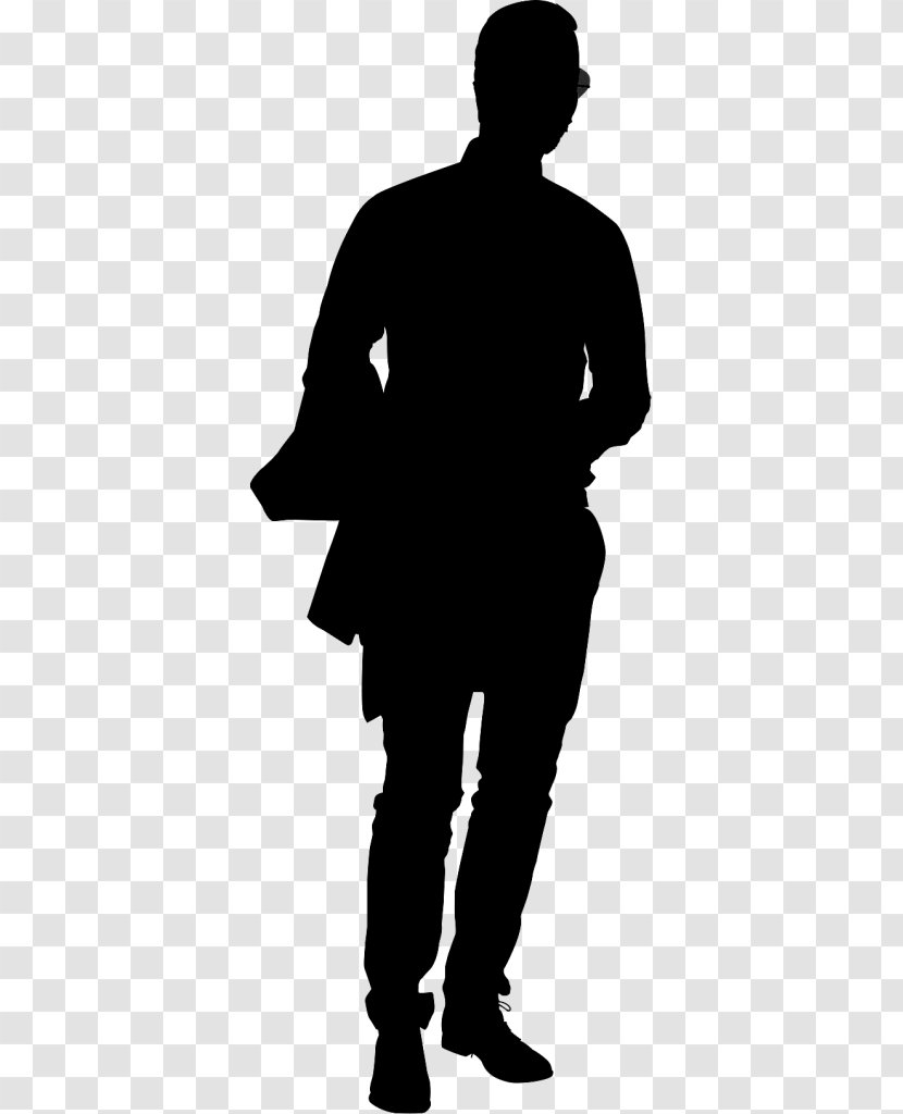 Silhouette Image Stencil Art Cowboy - Black And White Transparent PNG