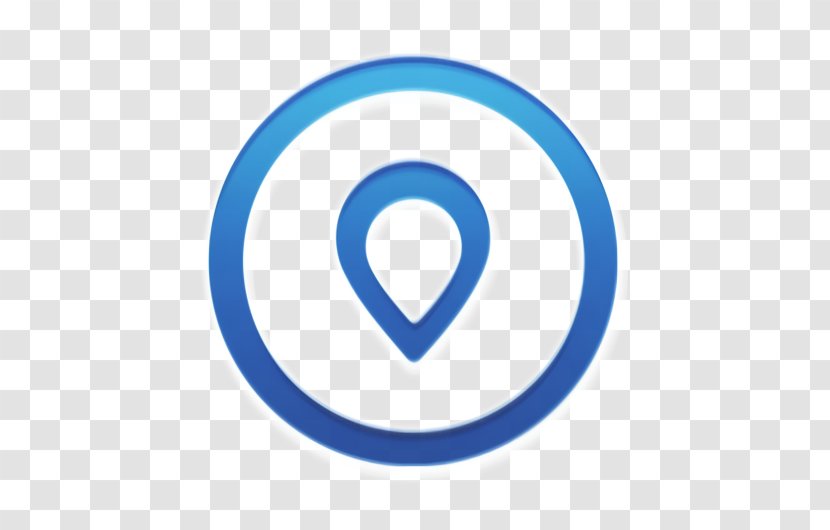 Linecon Icon Location Map - Electric Blue - Oval Logo Transparent PNG