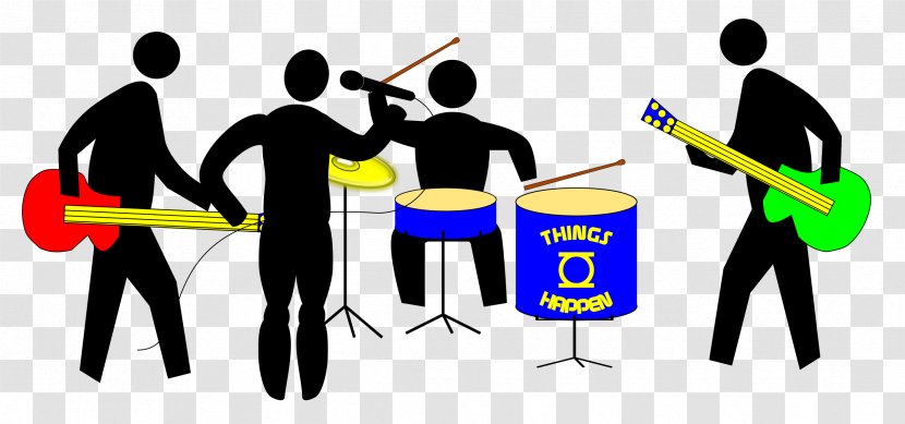 Rock Band Musical Ensemble Marching Drawing Clip Art - Flower Transparent PNG