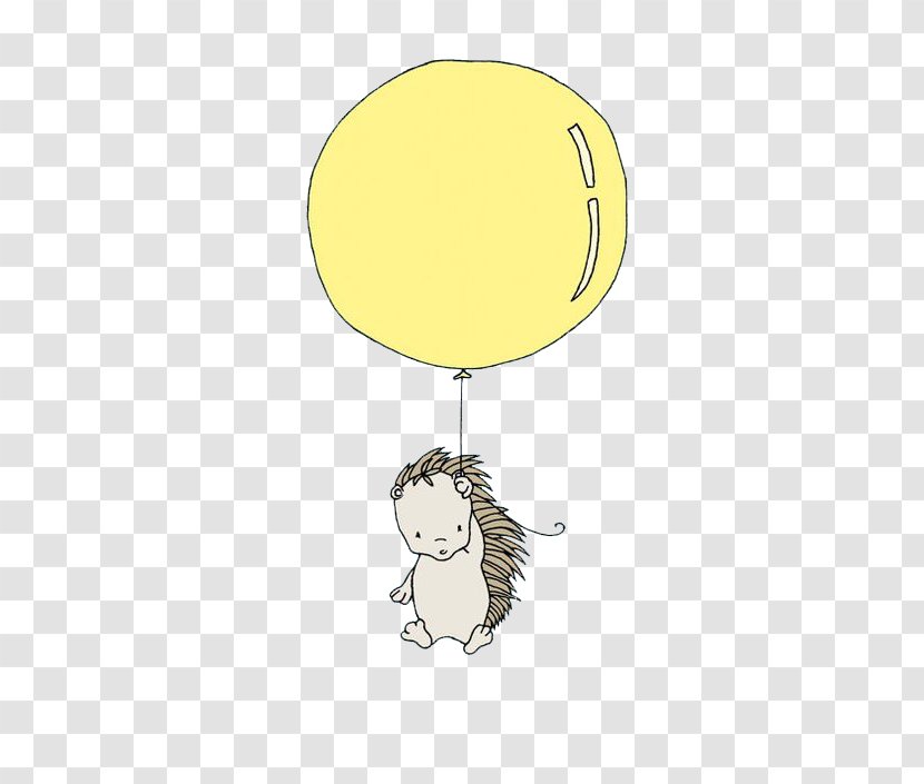 Paper Cartoon Text Yellow Illustration - Every Now And Then Hedgehog Transparent PNG