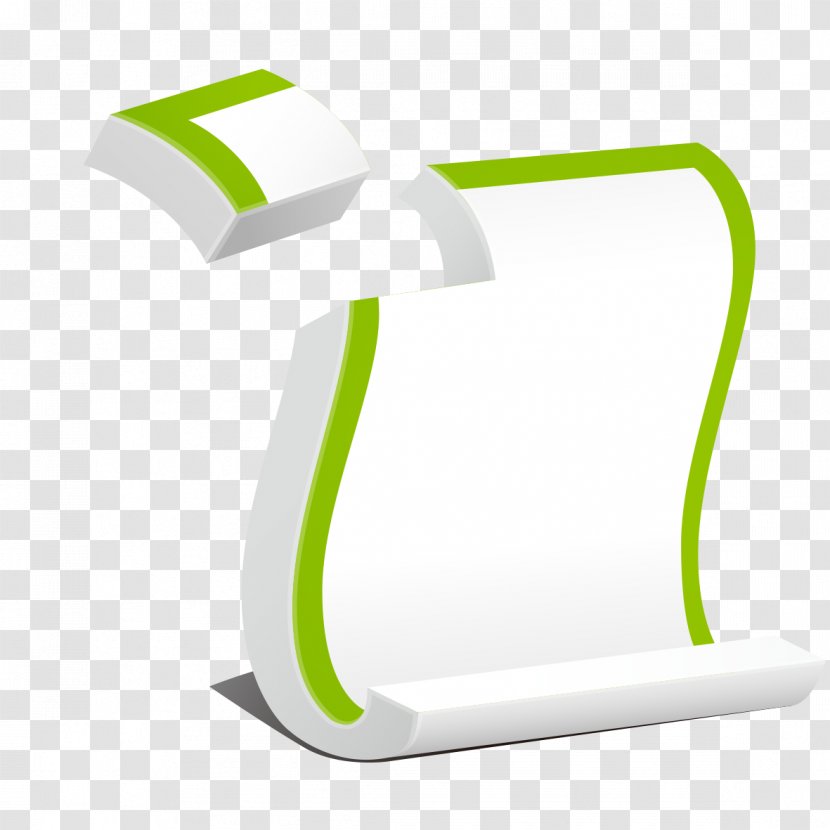 Paper Model - Green Roll Transparent PNG