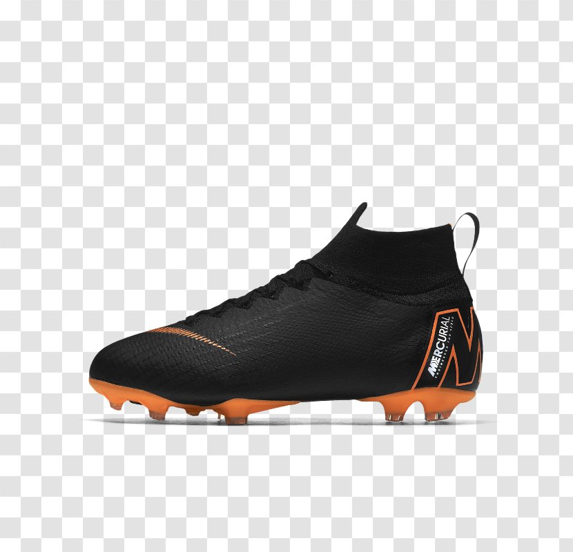 Nike Mercurial Superfly 6 Elite FG Shoe Football Boot Junior - Black Transparent PNG