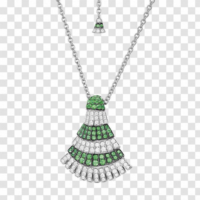 Emerald Earring Necklace Jewellery De Grisogono - Sapphire Transparent PNG