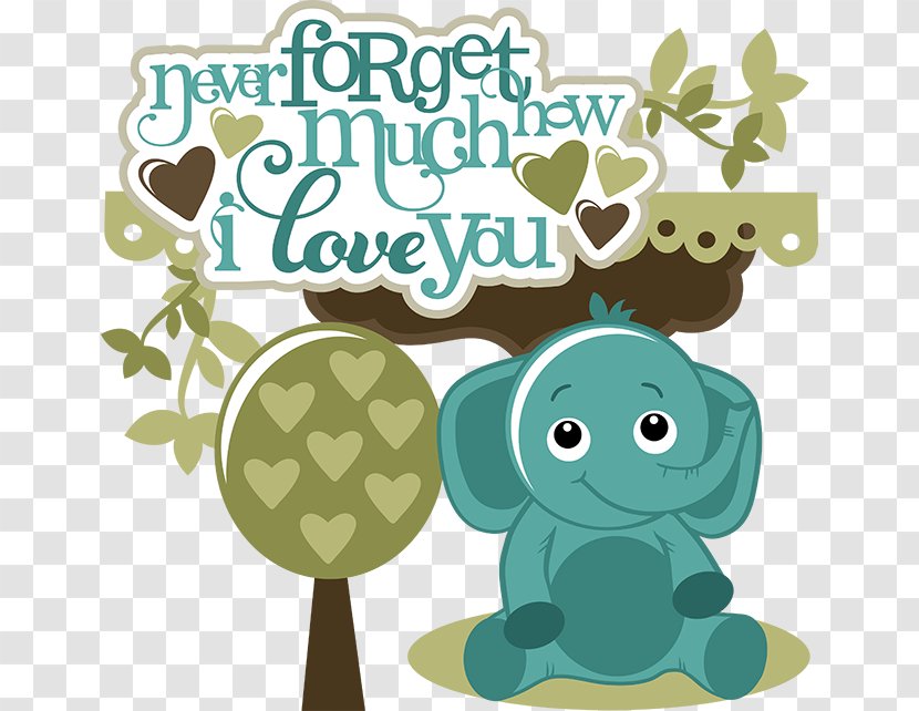 Clip Art Image Elephants Love Openclipart - Green Transparent PNG