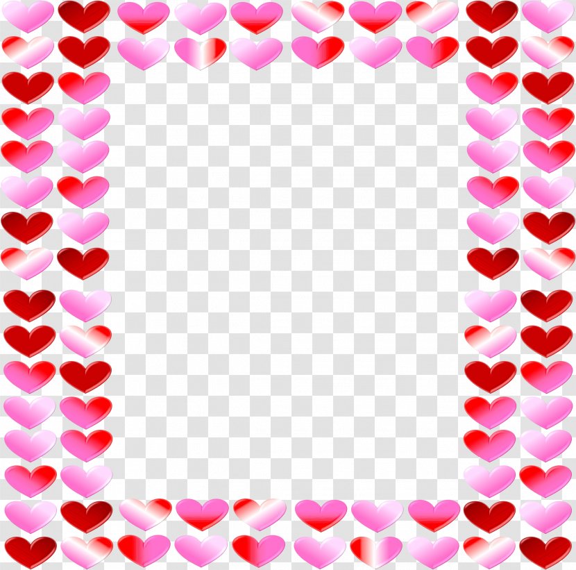Valentines Day Heart - Watercolor - Magenta Red Transparent PNG