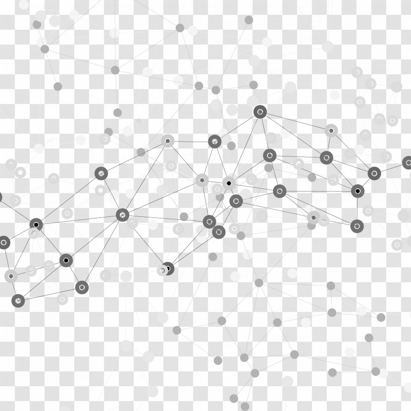 Molecule Structure Euclidean Vector Pattern - Monochrome Photography - Dotted Line Shading Transparent PNG