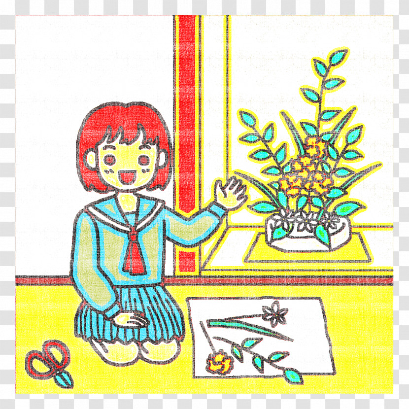 Cartoon Drawing Child Art Happiness Flower Transparent PNG