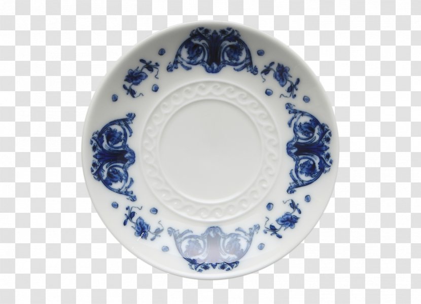 Doccia Porcelain Tableware Plate Saucer - Blue And White Pottery Transparent PNG