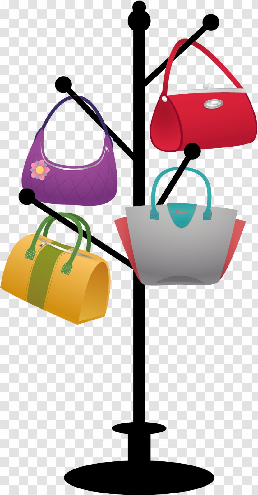 Clothes Hanger Handbag - Bag - Vector Hangers And Bags Transparent PNG