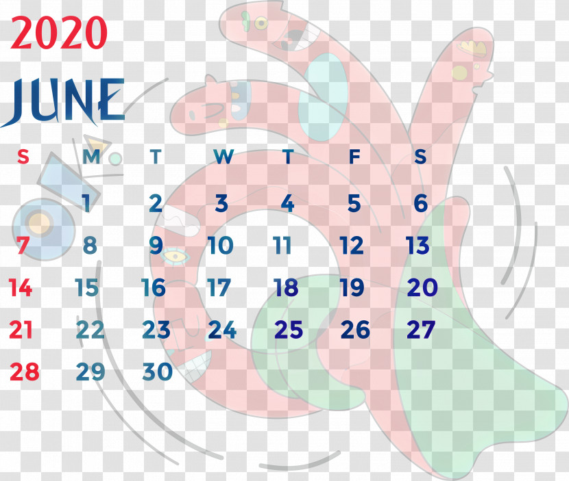 June 2020 Printable Calendar June 2020 Calendar 2020 Calendar Transparent PNG