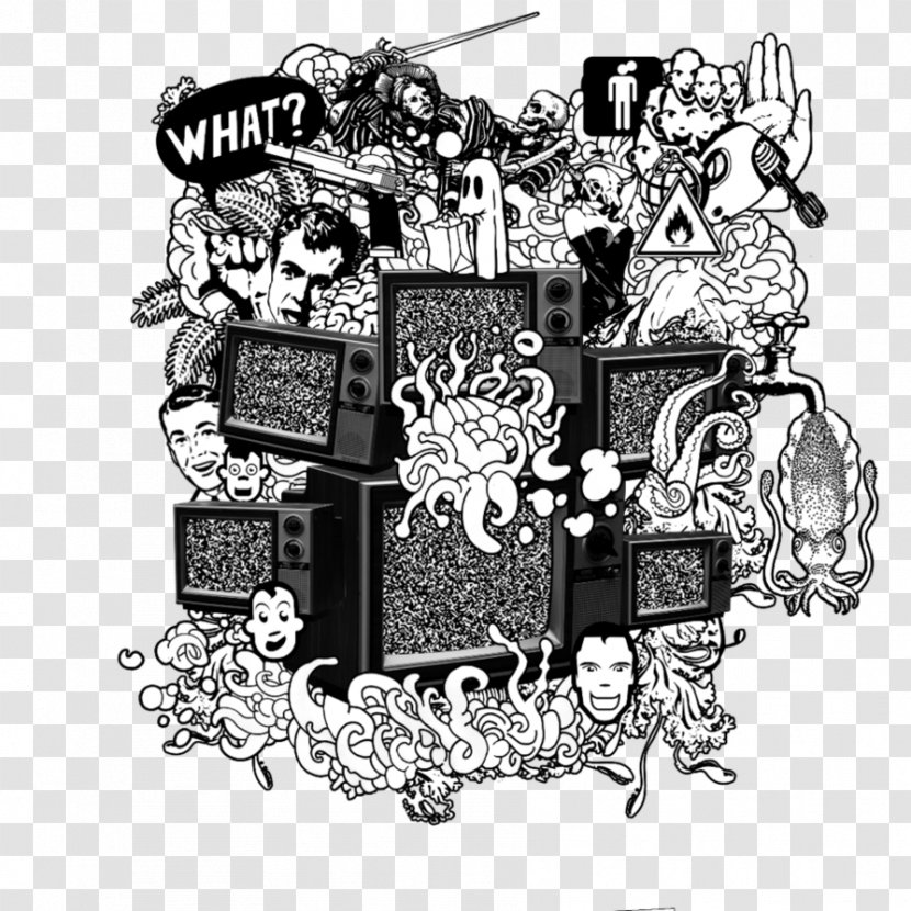 Visual Arts Drawing Illustration Artist - Black And White - Poor Phone Reception Transparent PNG