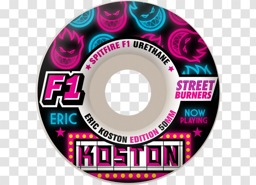 Wheel Deluxe Distribution Formula 1 Skateboard DVD - Label - Spitfire Wheels Transparent PNG