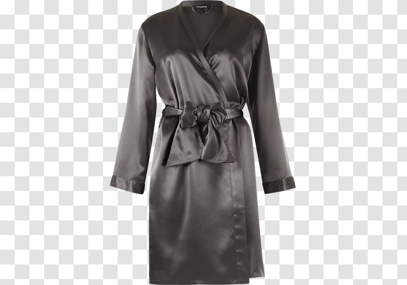 Robe Overcoat Trench Coat Satin Dress - Pantalon Transparent PNG