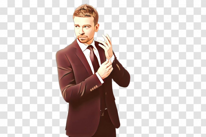 Suit Gentleman Standing Male Gesture - Hand Thumb Transparent PNG