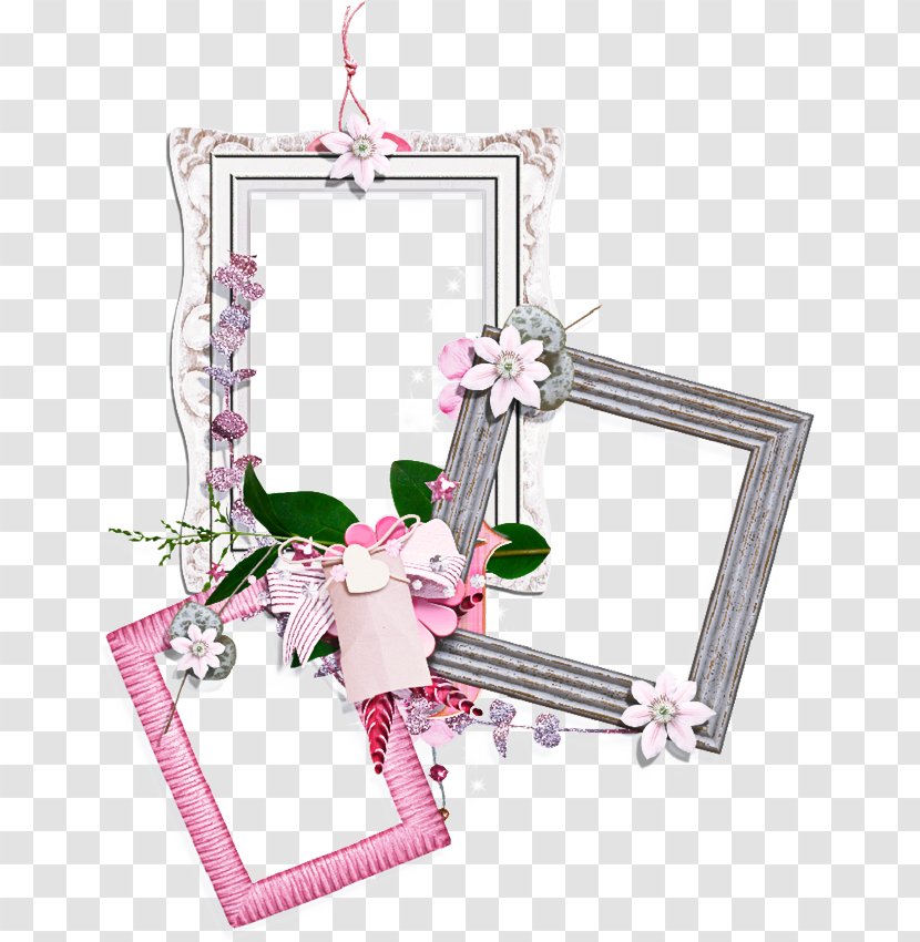Pink Flower Frame - Interior Design - Holiday Ornament Transparent PNG