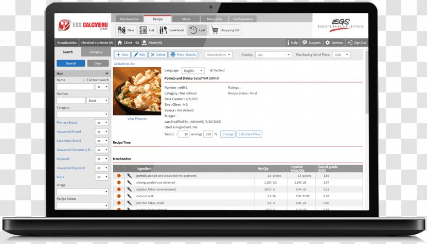 Computer Program Recipe Restaurant Software Menu - Point Of Sale Transparent PNG