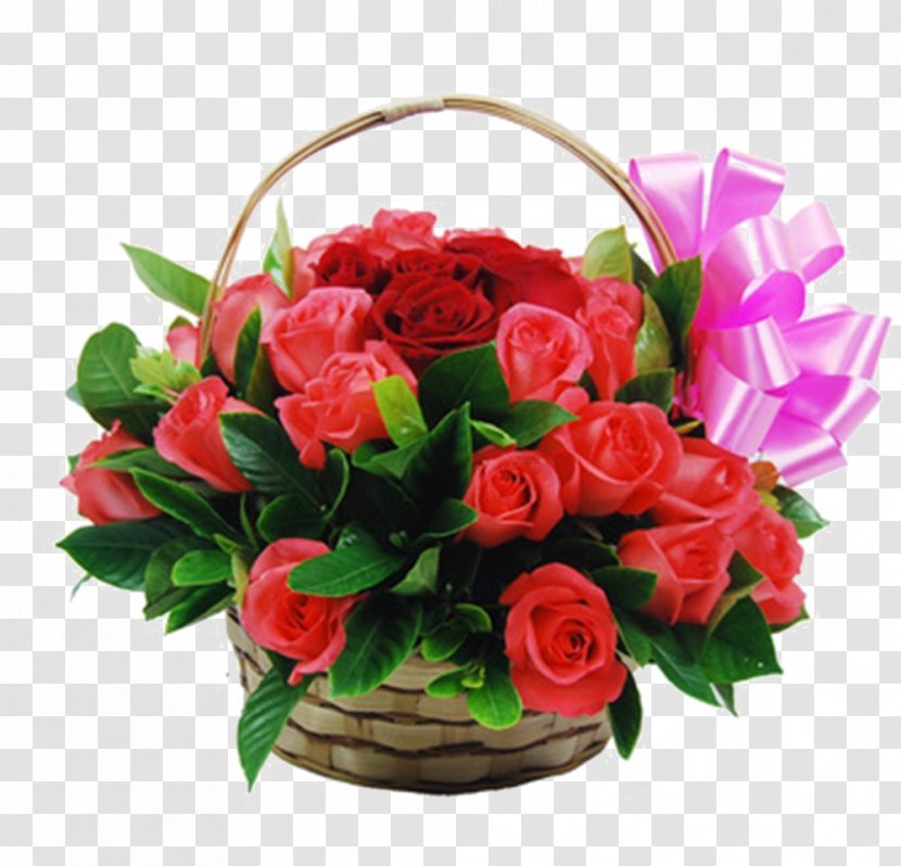 Garden Roses Beach Rose Flower Basket Wreath - Preservation - Bamboo Of Transparent PNG