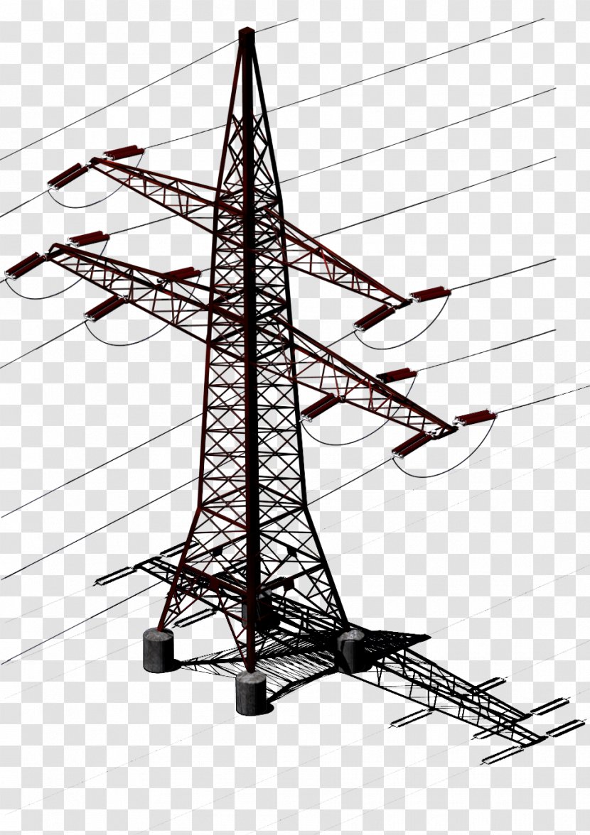 Electricity Transmission Tower Public Utility Line Transparent PNG