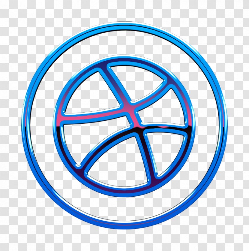 Communication Icon Dribbble Social - Electric Blue Symbol Transparent PNG