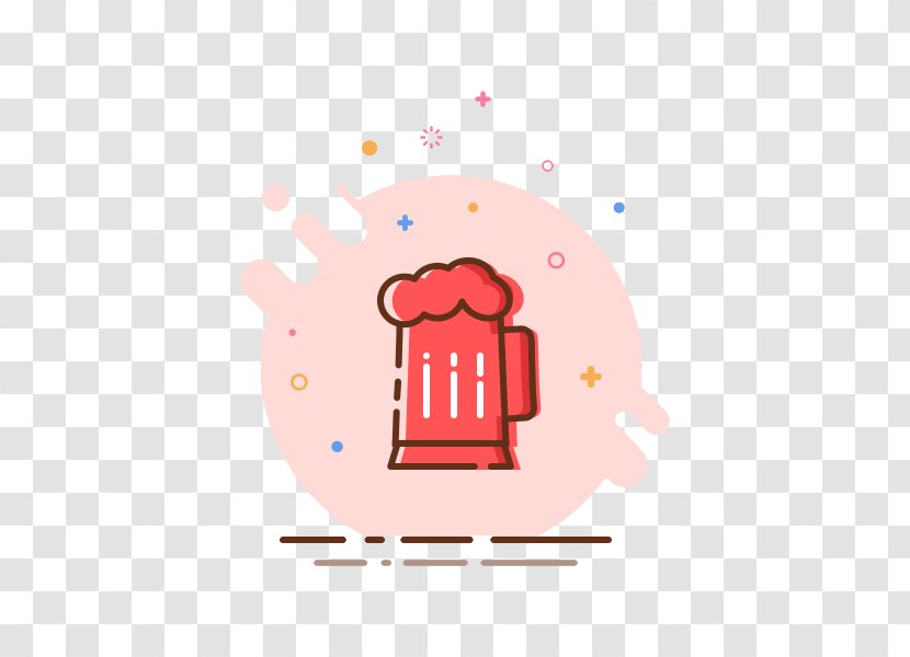 Cartoon Drink Red - Pink - Beer Transparent PNG