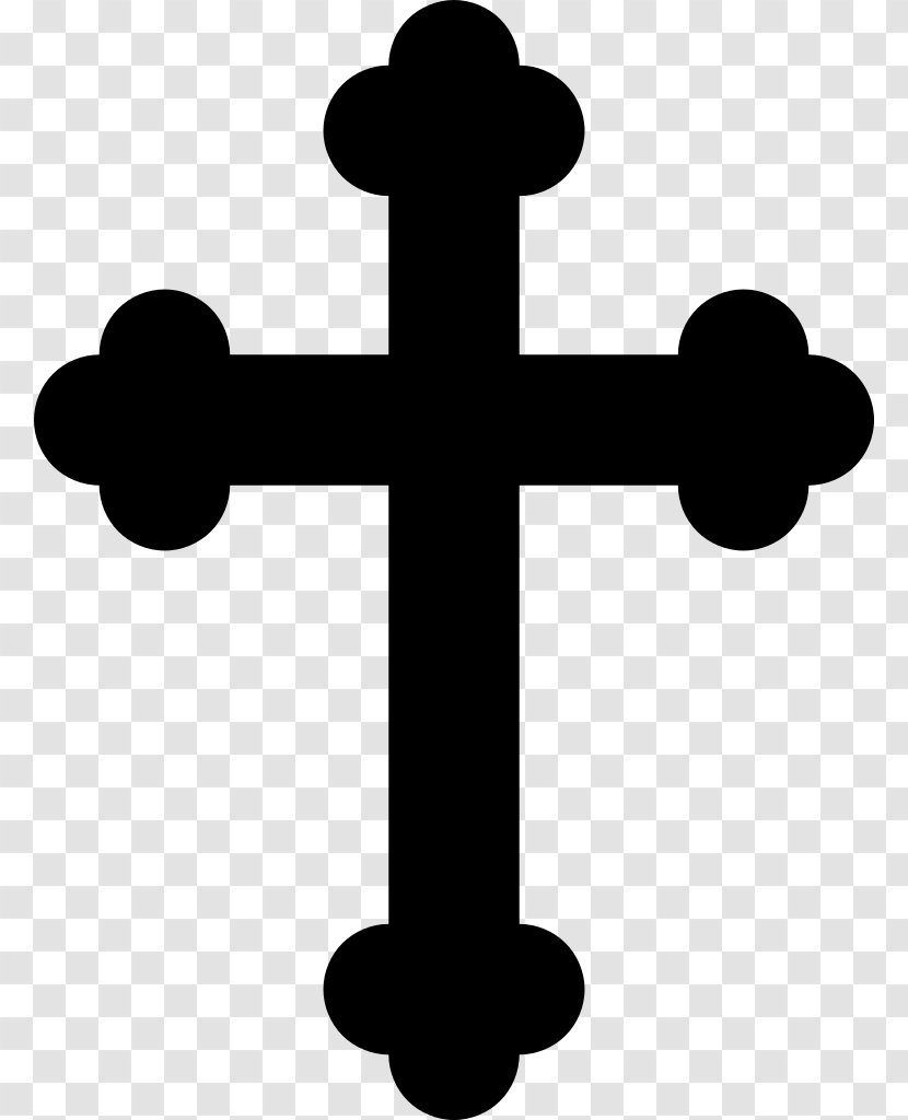 Russian Orthodox Church Cross Eastern Greek Christian - Black And White Transparent PNG
