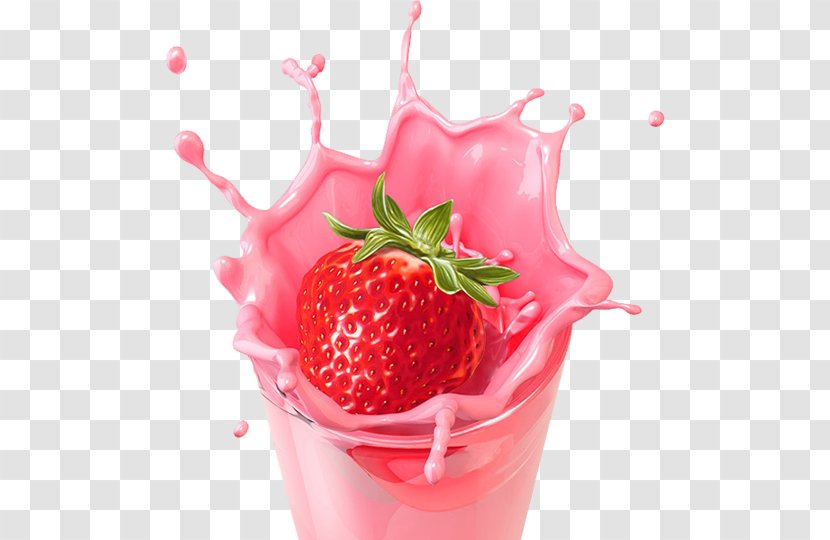 Milkshake Juice Smoothie Strawberry - Oil Transparent PNG
