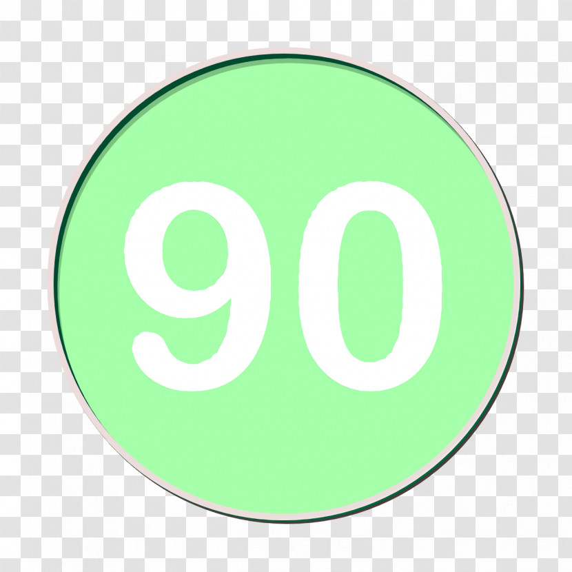 Numbers Icon Ninety Icon Transparent PNG