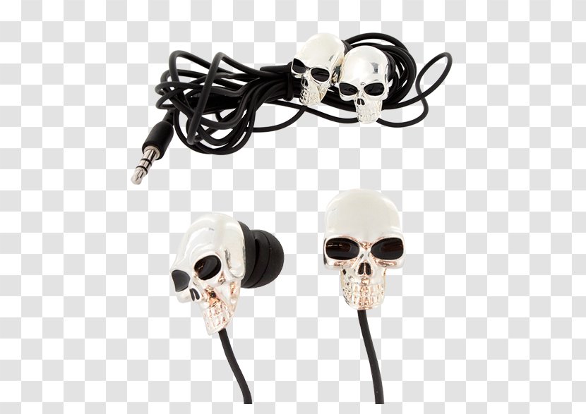 Headphones Écouteur Apple Earbuds Audio Skullcandy INK’D 2 - Skull And Crossbones Transparent PNG