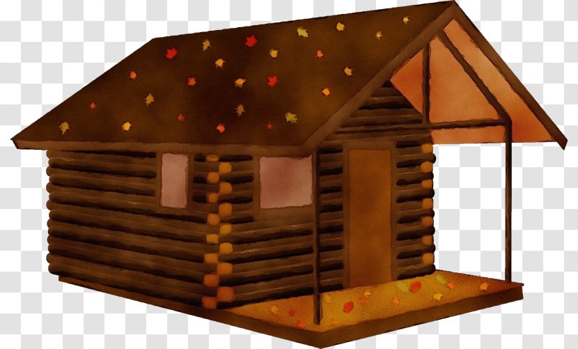 Shed Roof Log Cabin House Building - Cottage Hut Transparent PNG