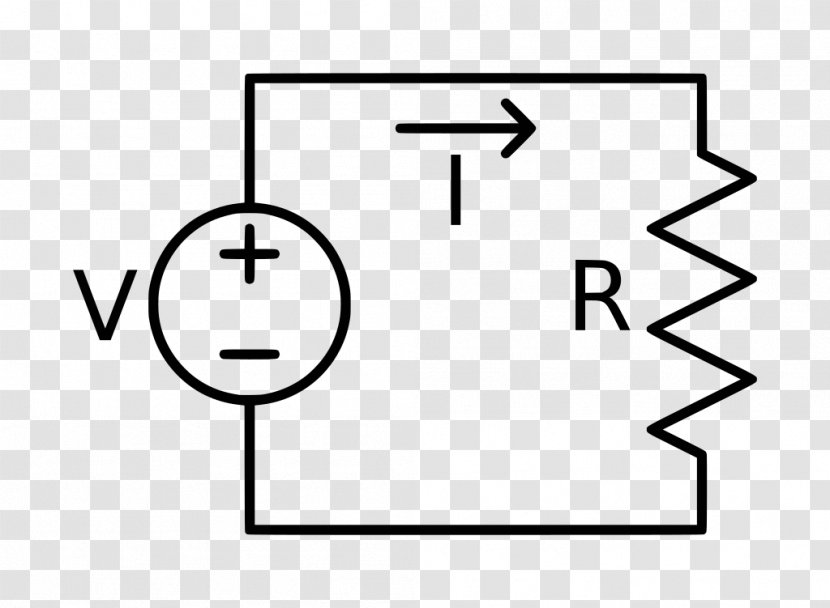 Voltage Source Electric Current Ohm's Law Electricity - Line Art - Lawyer Transparent PNG