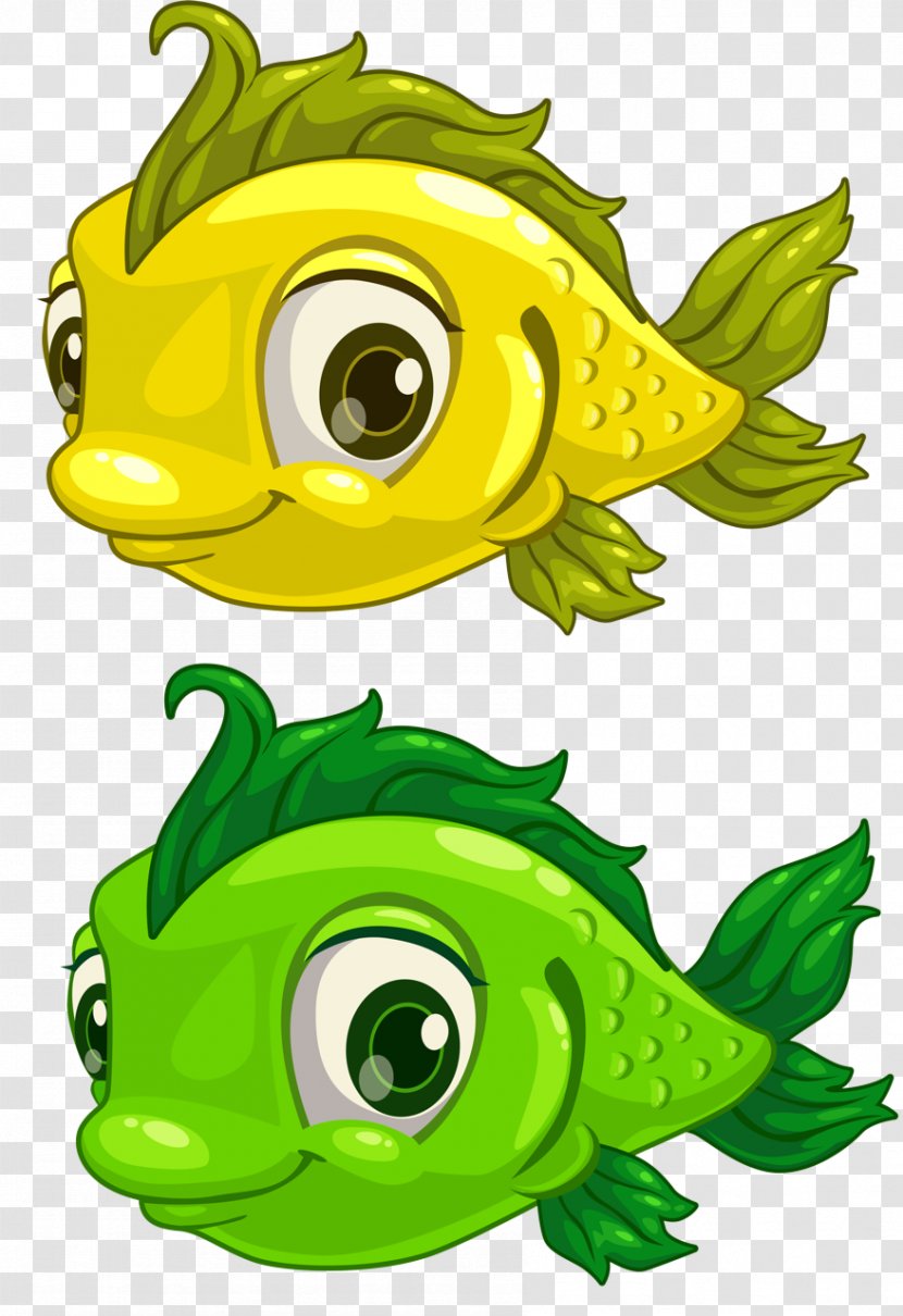 Green Cartoon Clip Art Fish Transparent PNG