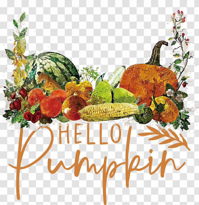 Hello Pumpkin Autumn Thanksgiving Transparent PNG