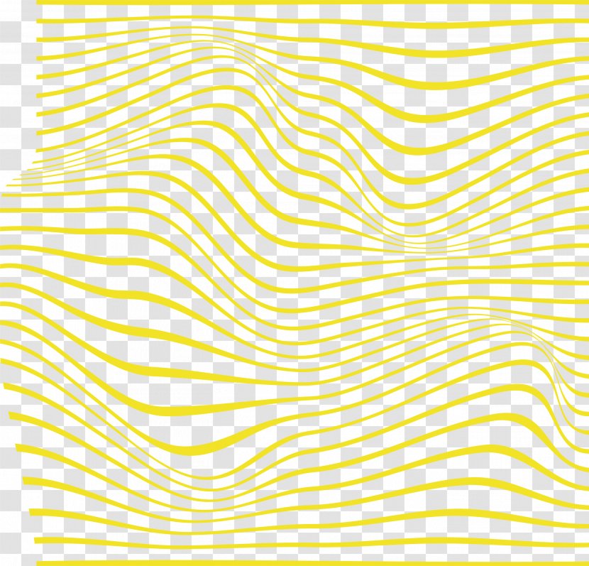 Line Yellow - Horizontal Plane - Wavy Lines Transparent PNG